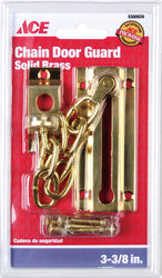 Ace 3.38 in. L Bright Brass Brass Chain Door Guard