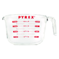 Pyrex 8 Glass Clear Measure Batter Bowl