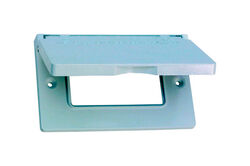 Sigma Electric Rectangle Metal 1 gang Horizontal GFCI Cover For Wet Locations