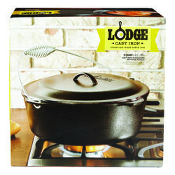 Lodge Logic Cast Iron Dutch Oven 12.875 in. 9 qt Black