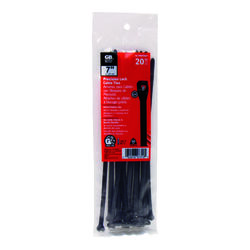 Gardner Bender 7 in. L Black Cable Tie 20 pk