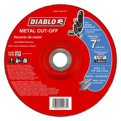 Diablo 7 in. D X 7/8 in. S Aluminum Oxide Metal Cut-Off Disc 1 pk