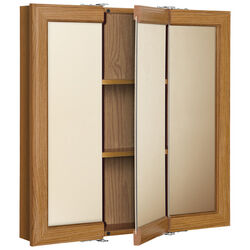 Tri-View Medicine Cabinet Continental Cabinets 24 in. H X 24 in. W X 4.44 inch in. D Square Oa