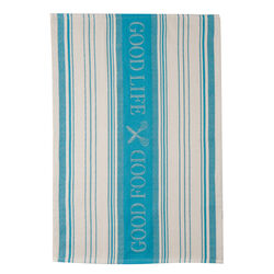 Kay Dee Cooks Kitchen Teal Cotton Tea Towel 1 pk