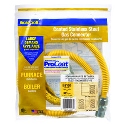 BrassCraft ProCoat 3/4 FIP T X 3/4 D MIP 48 in. Stainless Steel Gas Connector