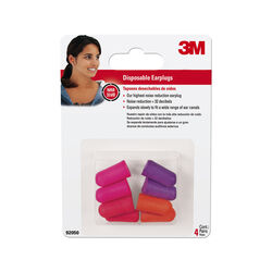 3M 32 dB Soft Foam Ear Plugs Assorted 4 pair