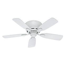 Hunter Fan Low Profile IV 42 in. Snow White White Indoor Ceiling Fan