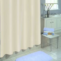 Excell 70 in. H X 72 in. W Ecru Solid Shower Curtain Liner Vinyl