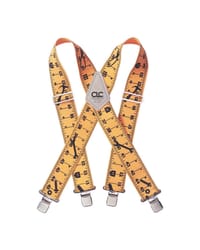CLC 4 in. L X 2 in. W Nylon Ruler Suspenders Yellow 1 pair