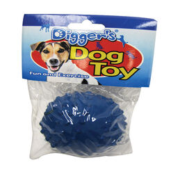 Diggers Blue Knobby Texture Rubber Ball Dog Toy Small 1