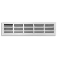 Tru Aire 6 in. H X 30 in. W 1-Way Powder Coat White Steel Baseboard Return Grille