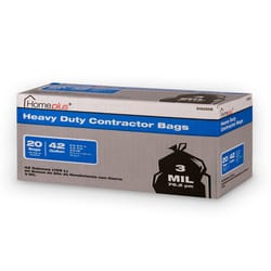 Home Plus 42 gal Contractor Bags Flap Tie 20 pk