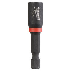 Milwaukee SHOCKWAVE IMPACT DUTY 1/4 inch drive in. S X 1-7/8 in. L Heat-Treated Steel Nut Driver