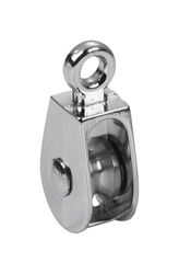 Baron 1 in. D Electro-Plated Zinc Fixed Eye Single Eye Pulley