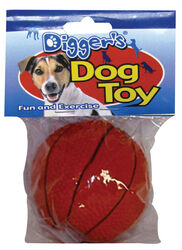 Diggers Orange Basketball Latex Dog Toy Medium 1