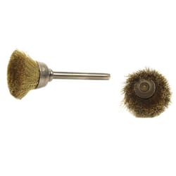 Forney 5/8 in. D X 1/8 in. S Brass Cup Brush Set 15000 rpm 2 pc