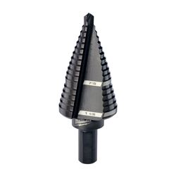 Milwaukee JAM-FREE 7/8 to 1-1/8 in. S X 6 in. L Black Oxide Step Drill Bit 1 pc