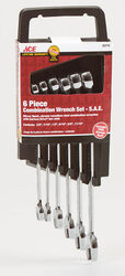 Ace Multiple S SAE Wrench Set 8.8 in. L 6 pc