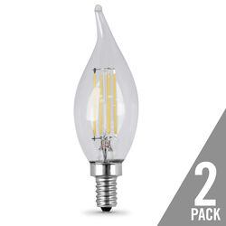 Feit Electric acre CA10 E12 (Candelabra) LED Bulb Soft White 25 Watt Equivalence 2 pk