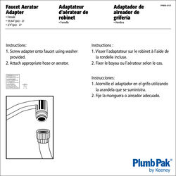 Plumb Pak Female Thread 3/4 in.-27 Chrome Plated Faucet Aerator