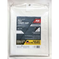 Ace 10 ft. W X 12 ft. L Heavy Duty Polyethylene Canopy Tarp White