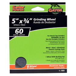 Gator 5 in. D X 3/4 in. thick T X 1 in. S Grinding Wheel 1 pc