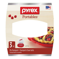 Pyrex 9 in. W X 13.25 in. L 9 in. Pie Plate Red
