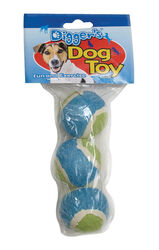Diggers Multicolored Tennis Balls Rubber Dog Toy Small 3