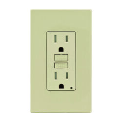 Leviton 15 amps 125 V Ivory GFCI Outlet 5-15R 1 pk