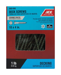 Ace No. 10 S X 4 in. L Star Bugle Head Premium Deck Screws 1 lb