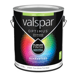 Valspar Optimus Satin Basic White Paint and Primer Interior 1 gal