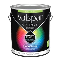 Valspar Optimus Satin Basic White Paint and Primer Interior 1 gal
