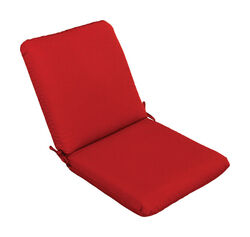 Casual Cushion Red Polyester Seating Cushion 4 in. H X 22 in. W X 44 in. L