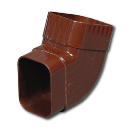 Amerimax 3 in. H X 5 in. W X 2 in. L Brown Vinyl Traditional Gutter Elbow