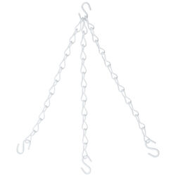 National Hardware White Steel 18 in. H Three Point Chains 1 pk