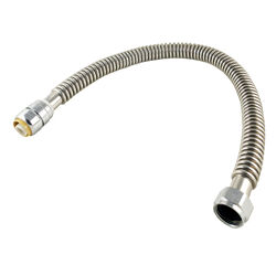 SharkBite 3/4 in. Push T X 1 in. D FIP 24 in. Stainless Steel Supply Line