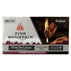 Pine Mountain Starter Logg Pine Sawdust Fire Starter 6 pk