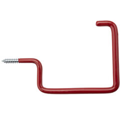 National Hardware Vinyl Coated Red Steel 7-3/16 in. Large Storage Screw Hook 2 pk