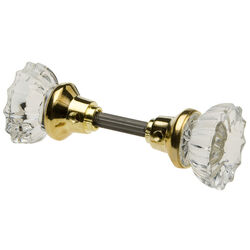 Kaba Ilco Crystal Bright Brass Glass Replacement Knobs 3 Grade