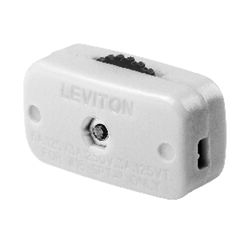 Leviton 3 amps Single Pole Rotary Miniature Cord Switch White 1 pk