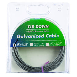 Tie Down Engineering Galvanized Galvanized Steel 3/16 in. D X 50 ft. L Aircraft Cable