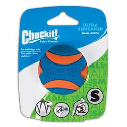 ChuckIt Assorted Round Synthetic Rubber Squeaker Ball Dog Toy Small
