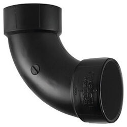 Charlotte Pipe 1-1/2 in. Hub T X 1-1/2 in. D Hub ABS 90 Degree Elbow