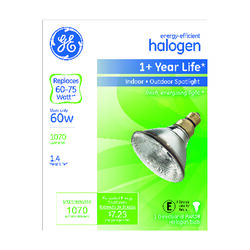 GE 60 W PAR38 Spotlight Halogen Bulb 1,070 lm White 1 pk