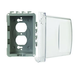 TayMac Rectangle Plastic 1 gang In-Use Cover For Protection from Weather