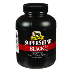 Absorbine SuperShine Liquid Black Hoof Polish and Sealer For Horse 8 oz