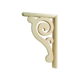 Waddell 12 in. H X 8 in. L Prefinished Brown Hardwood Decorative Bracket