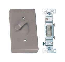 Sigma Electric Rectangle Metal 1 gang Toggle Switch and Cover For Wet Locations