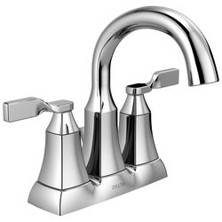 Delta Sawyer Chrome Two Handle Lavatory Pop-Up Faucet 4 in.