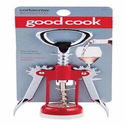 Good Cook Red Steel Corkscrew